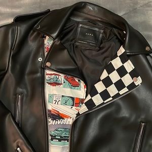 zara | men’s faux leather jacket
